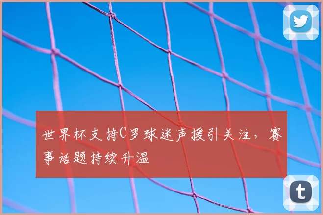 世界杯支持C罗球迷声援引关注，赛事话题持续升温